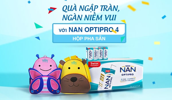 May balo quảng cáo cho hãng sữa NAN Optipro