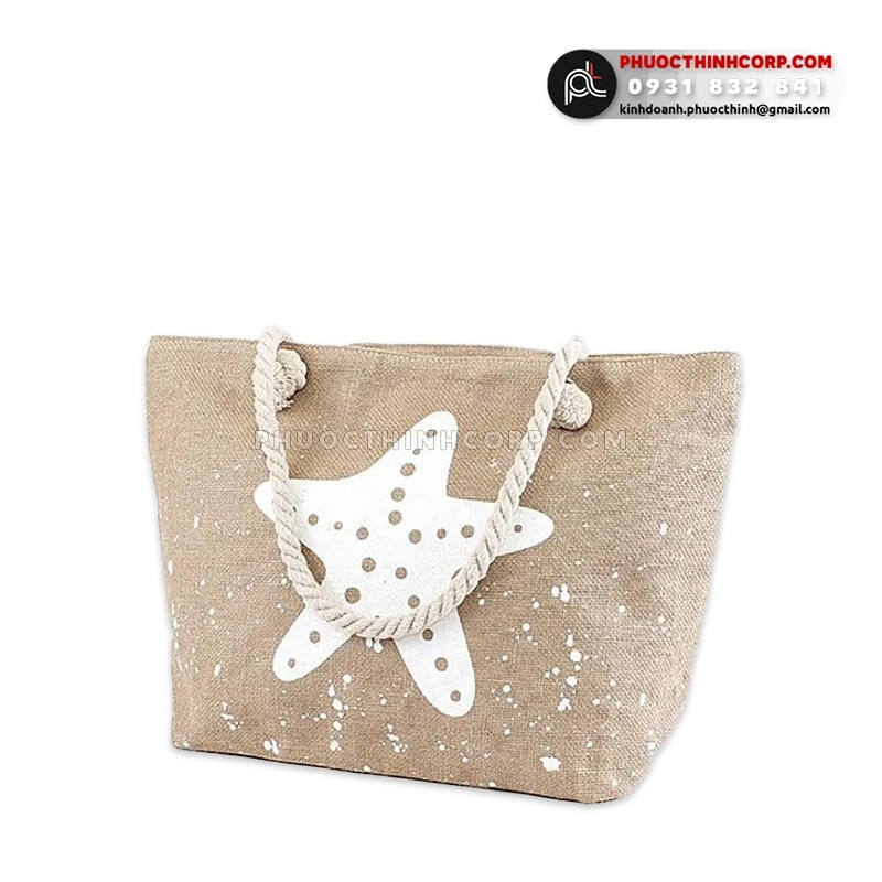 Túi vải đay in hình ngôi sao