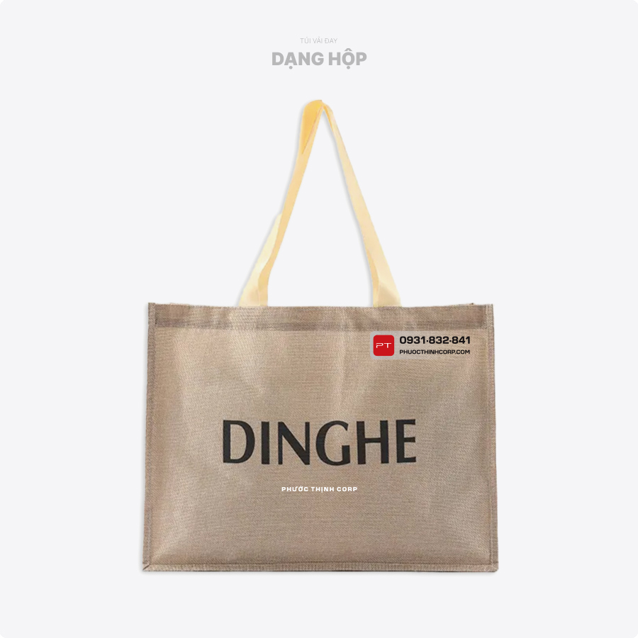 Túi vải đay dạng hộp (có hông)