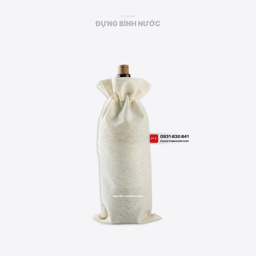 Túi vải đay đựng bình nước