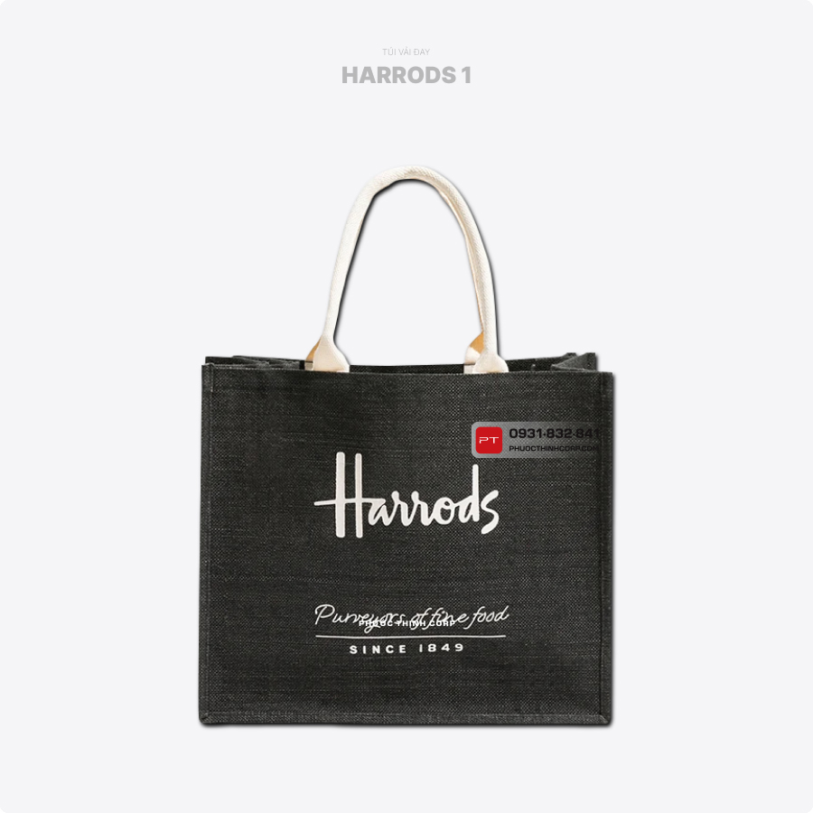 Túi vải đay Harrods 1