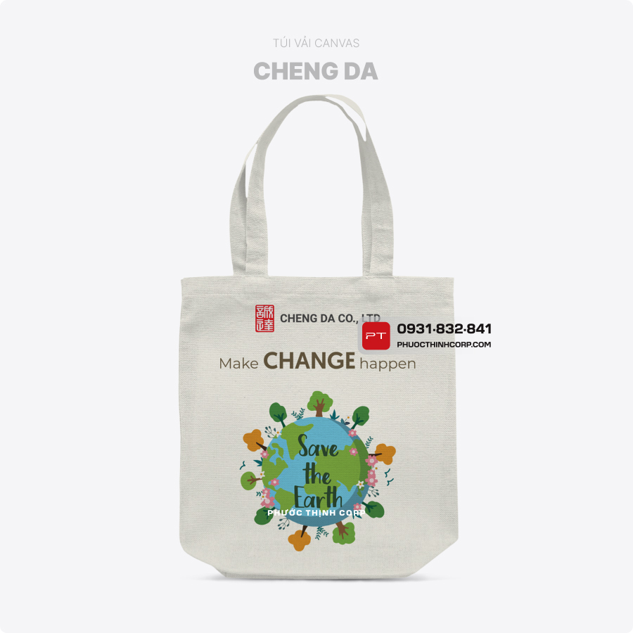Túi vải canvas Cheng Da