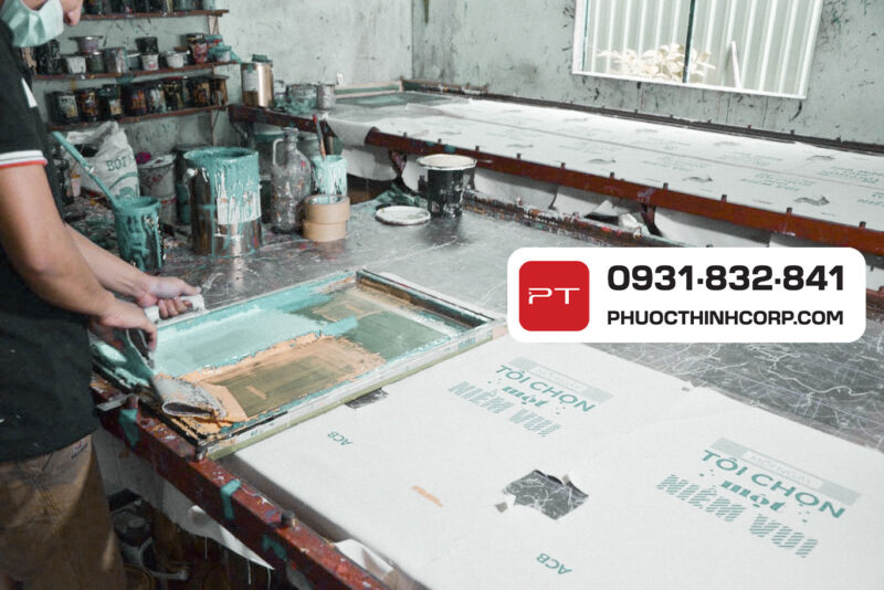 Xưởng may Phước Thịnh Corp TpHCM chuyền in luạ 2