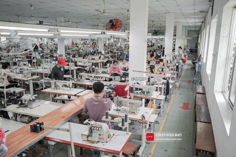 Xưởng may Phước Thịnh Corp TpHCM chuyền may 1