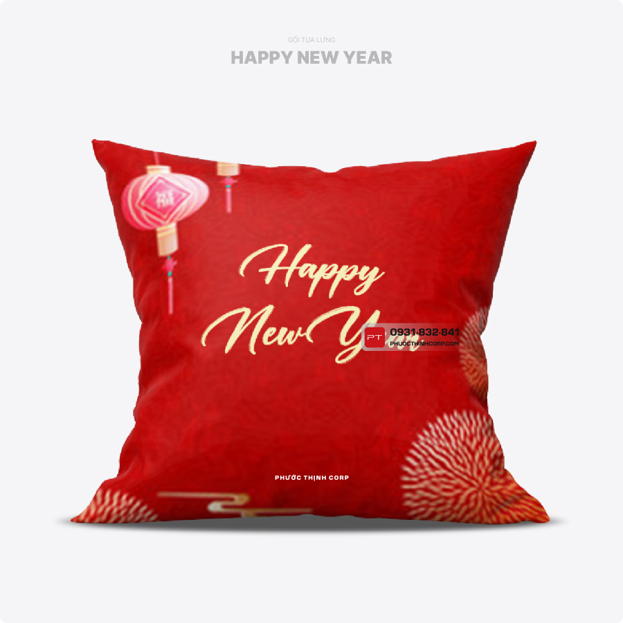 Gối tựa lưng Happy New Year
