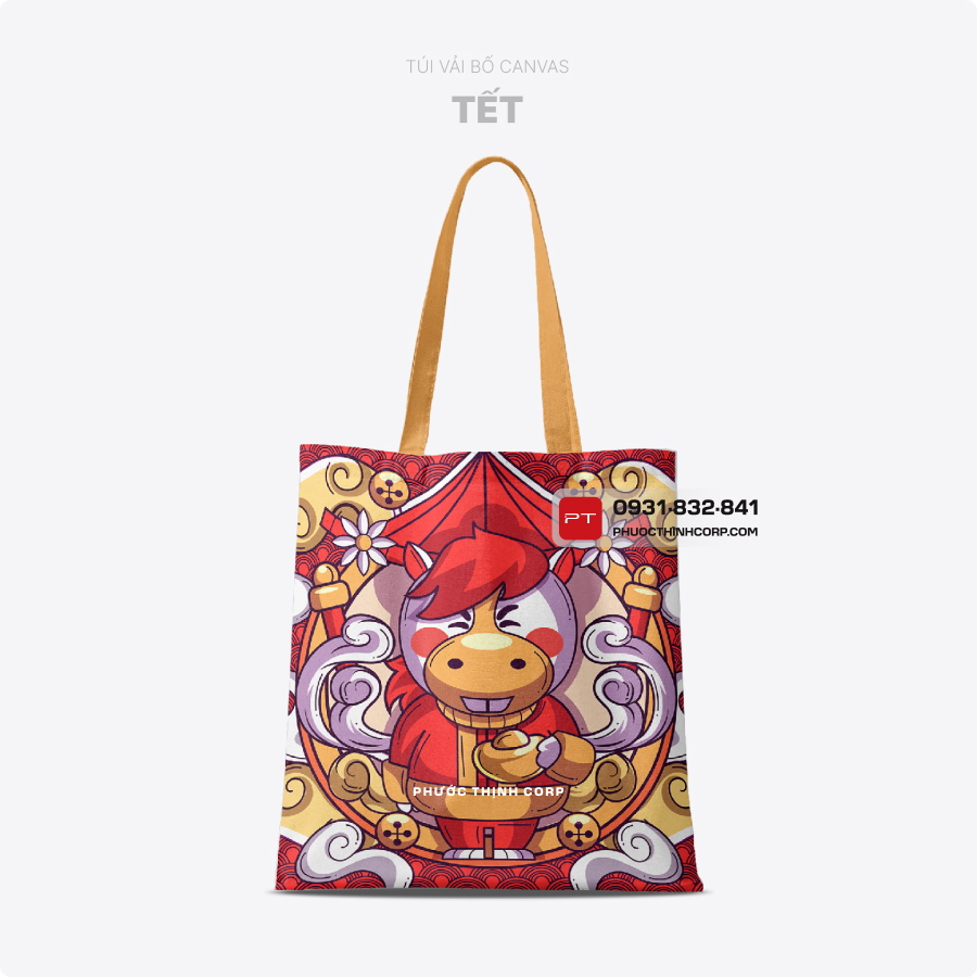 Túi vải canvas Tết