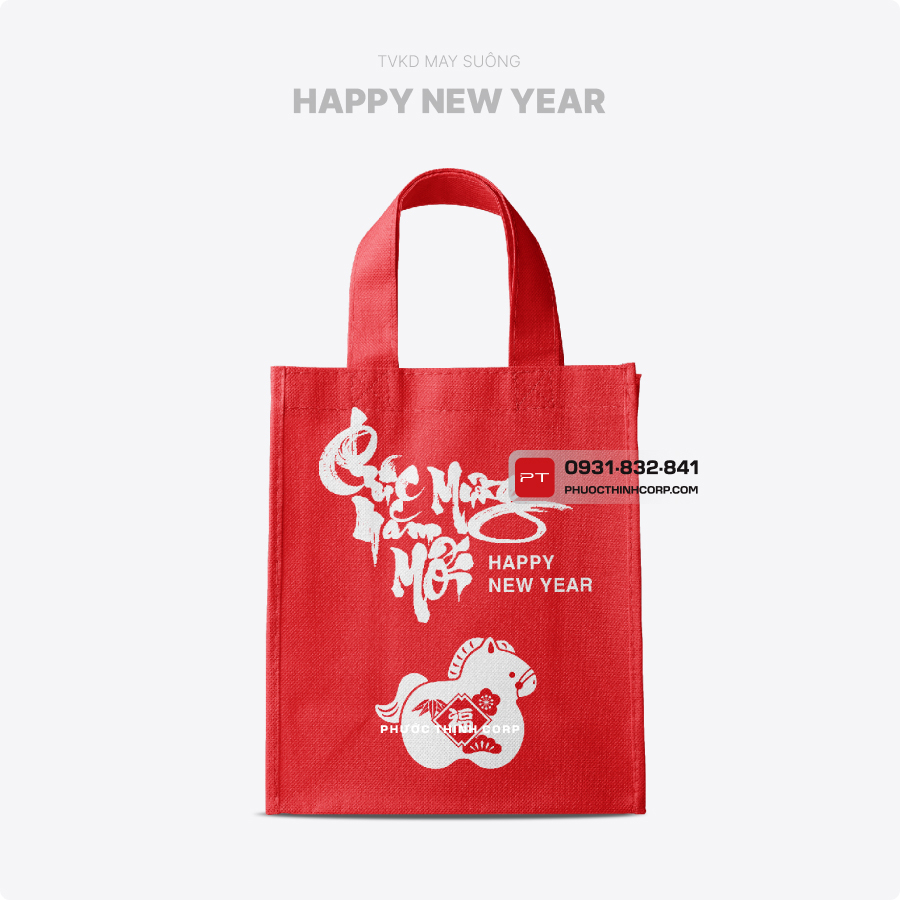 Túi vải không dệt Happy New Year
